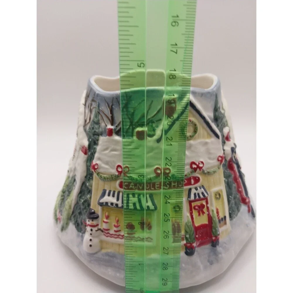 Yankee Candle HOLIDAY SNOW CHRISTMAS VILLAGE Large Jar Topper